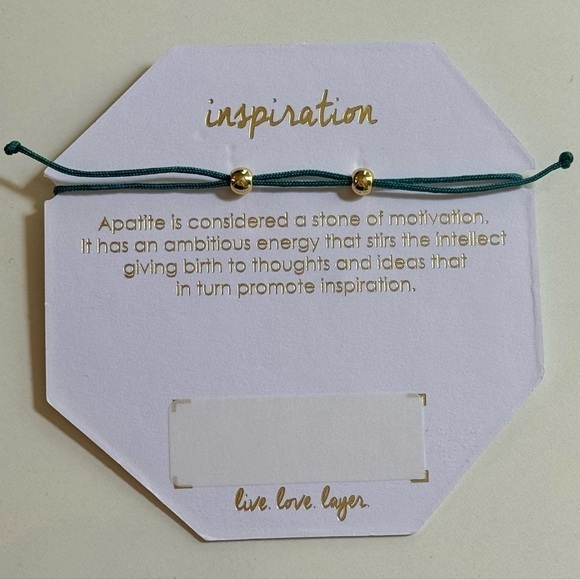 Gorjana New Power Gemstone Geo Marquise Apatite Blue and Gold‎ Bracelet - Picture 4 of 4